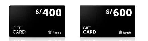 Gift cards de S/400 y S/600